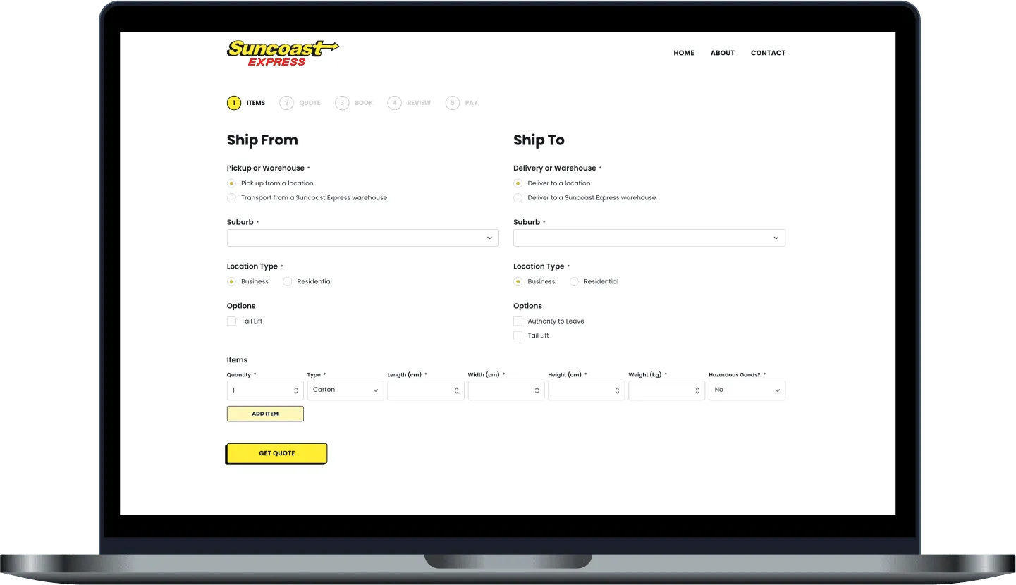 Stage 1: Defining items to ship